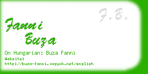 fanni buza business card